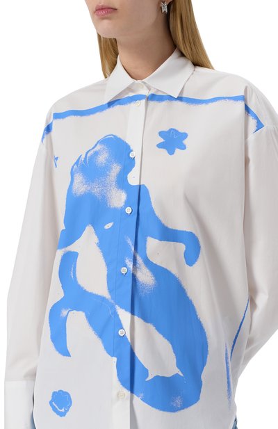 Хлопковая рубашка MSGM, арт. 3841MDE23X/257100, фото 4