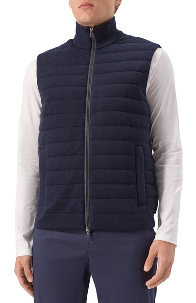 Шерстяной жилет BOGNER темно-синего цвета по цене 72300 руб., арт. 38599426, фото 3 Шерстяной жилет BOGNER, арт. 38599426, фото 3