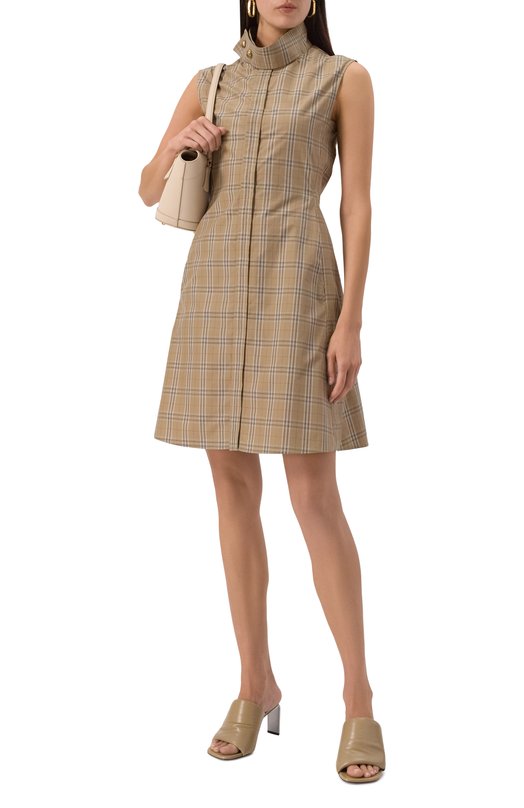 Хлопковое платье Burberry 8106169 Бежевый  8106169 Фото 2