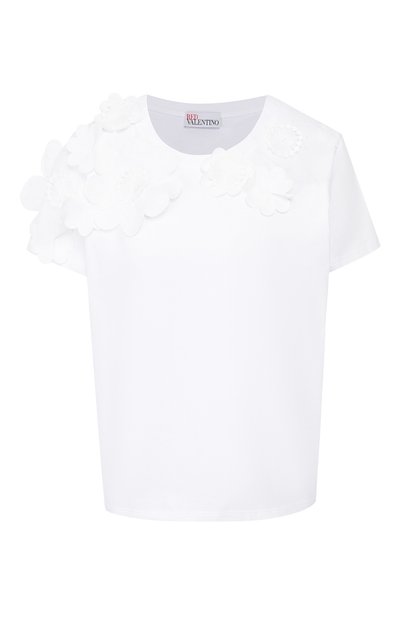 Женская хлопковая футболка REDVALENTINO, арт. TR0MG06G/555