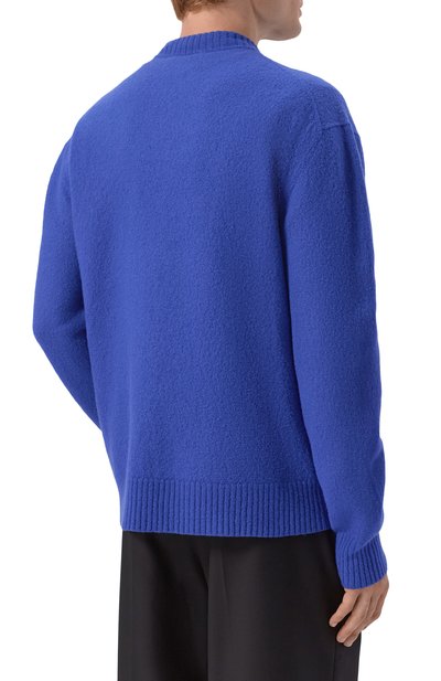 Шерстяной свитер JIL SANDER синего цвета по цене 112500 руб., арт. J21GP0002/J14603, фото 4 Шерстяной свитер JIL SANDER, арт. J21GP0002/J14603, фото 4
