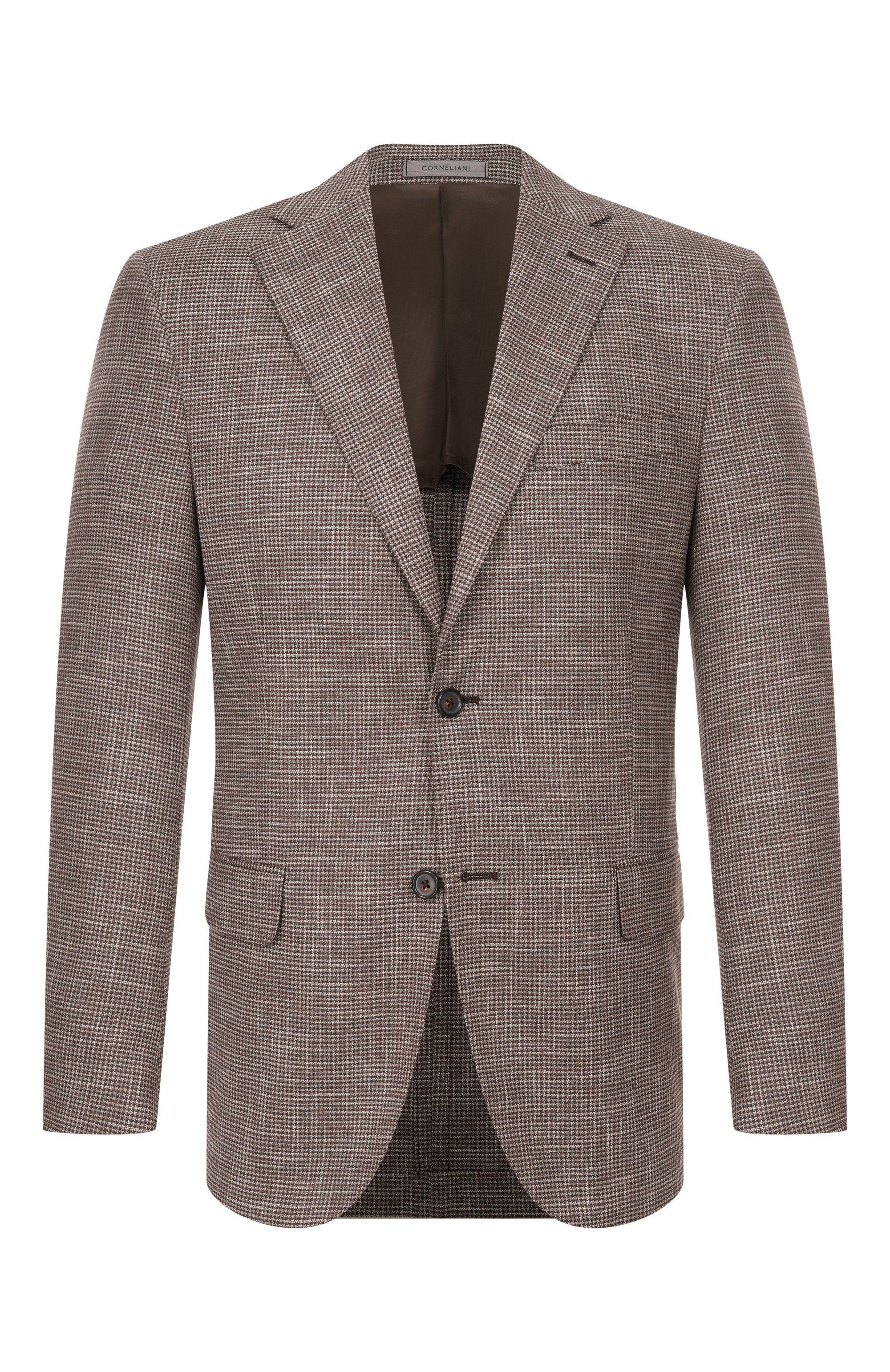 Пиджак из шерсти и шелка CORNELIANI коричневого цвета по цене 123000 руб., арт. 27X008/2716509, фото 1 Пиджак из шерсти и шелка CORNELIANI, арт. 27X008/2716509, фото 1