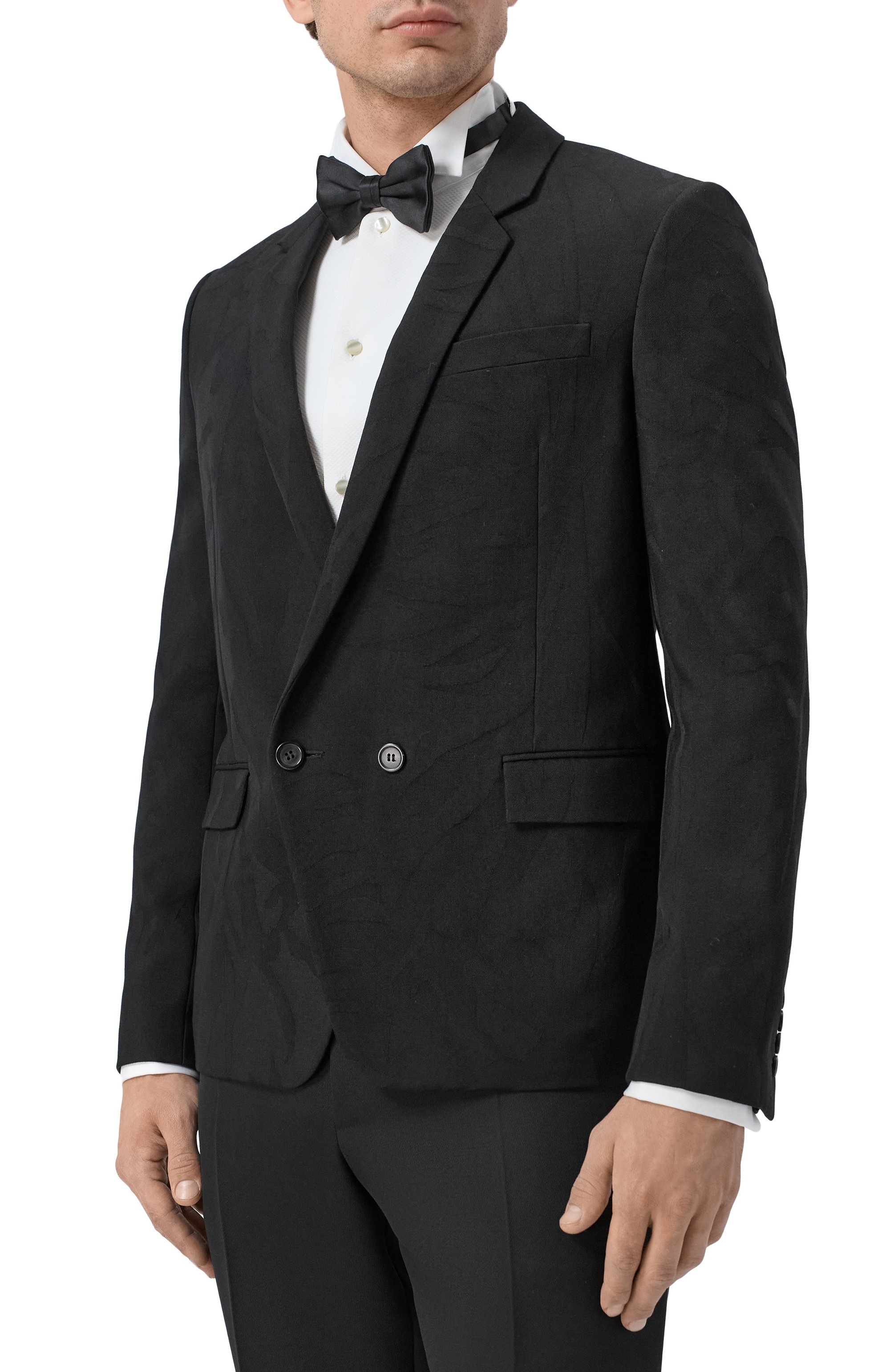 Шерстяной пиджак SAINT LAURENT черного цвета по цене 289500 руб., арт. 645177/Y1C71, фото 3 Шерстяной пиджак SAINT LAURENT, арт. 645177/Y1C71, фото 3