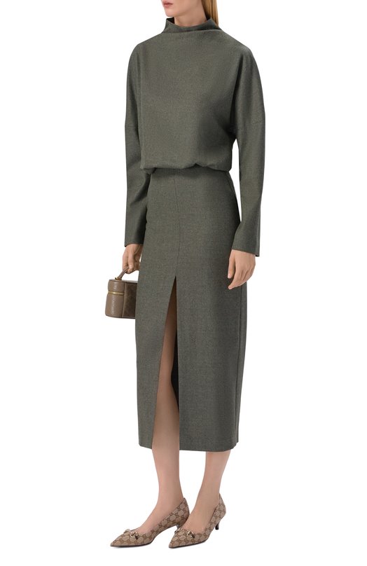 Текстильные туфли Gucci 853466/KY980 Бежевый  853466/KY980 Фото 3