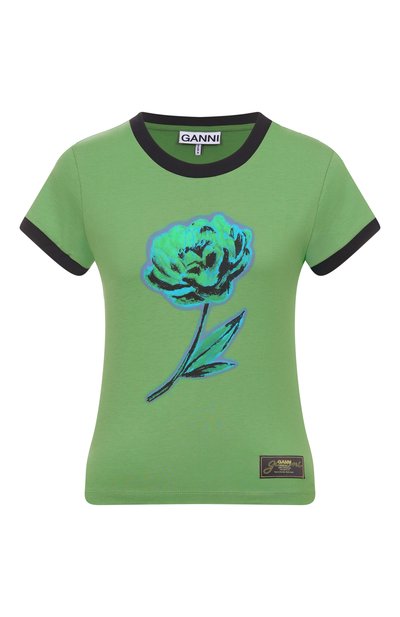 Женская хлопковая футболка GANNI, арт. T4227