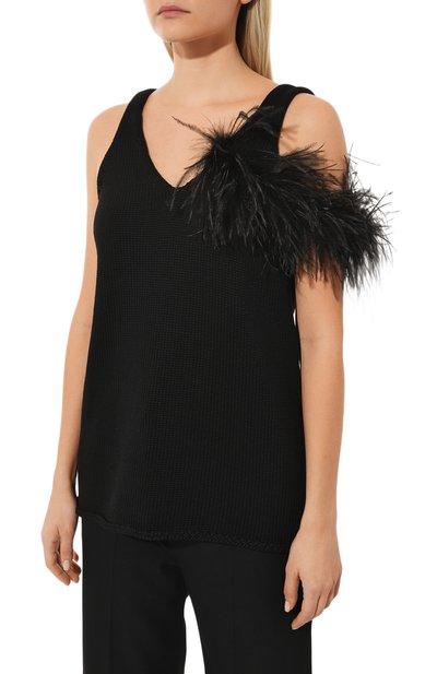 Топ с отделкой перьями AND THE BRAND, арт. W23-TP022-0703-900, фото 3