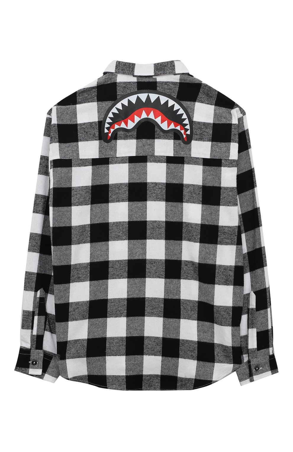 Хлопковая рубашка SPRAYGROUND черно-белого цвета по цене 18000 руб., арт. SPY970BLK, фото 2 Хлопковая рубашка SPRAYGROUND, арт. SPY970BLK, фото 2