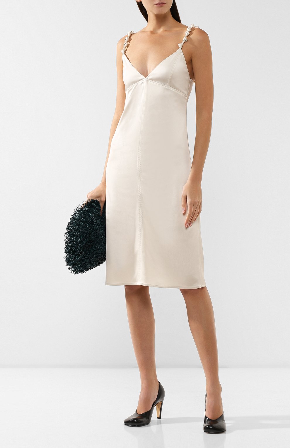 Атласное платье BOTTEGA VENETA, арт. 568085/VA6Q0, фото 2