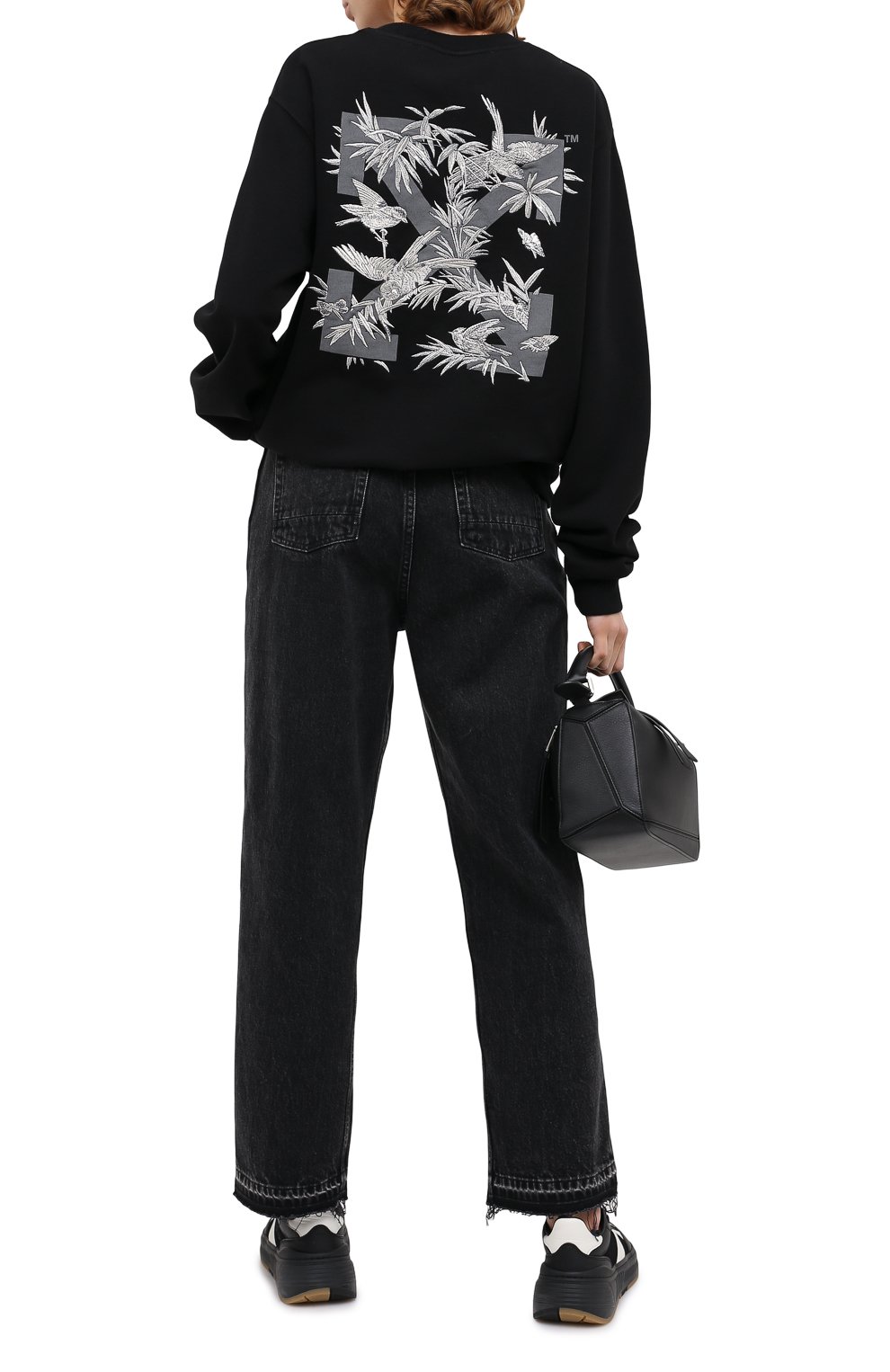 Хлопковый свитшот OFF-WHITE черного цвета по цене 55200 руб., арт. 0WBA055F20JER0061009, фото 2 Хлопковый свитшот OFF-WHITE, арт. 0WBA055F20JER0061009, фото 2