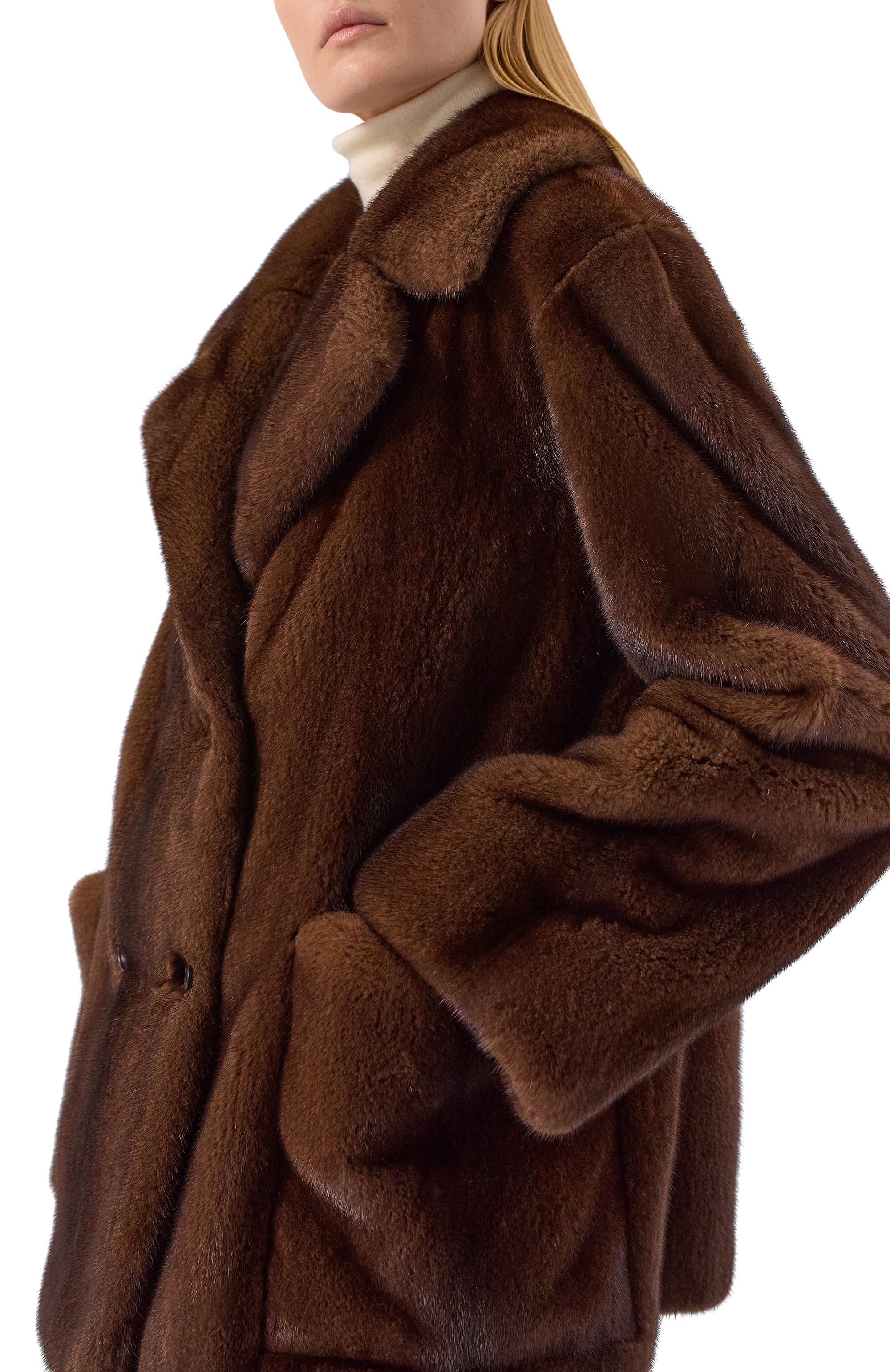 Шуба из норки MVST, арт. M010/MINK BROWN, фото 5