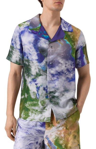 Шелковая рубашка BALMAIN, арт. EH0HN067SE89, фото 3