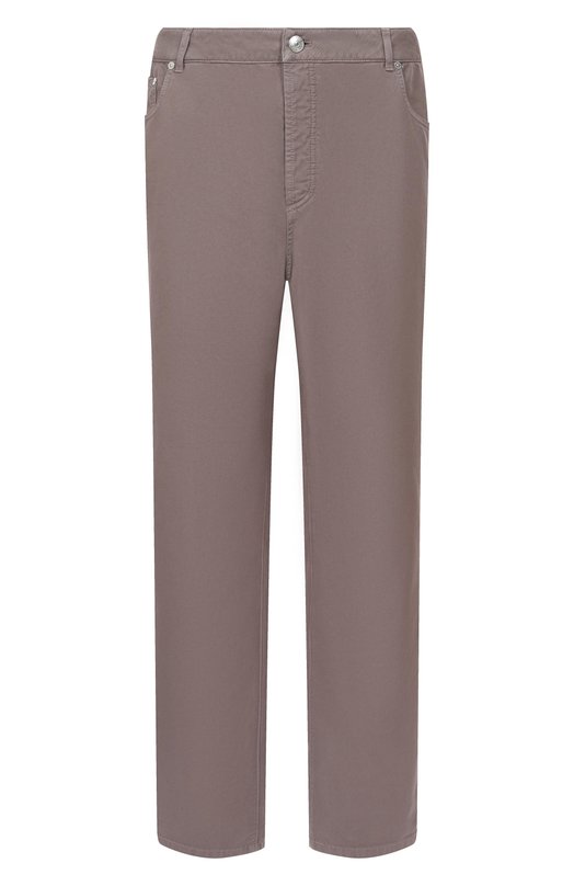 Хлопковые брюки Brunello Cucinelli M252DF101W Коричневый M252DF101W