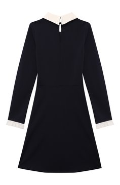 Детское платье из вискозы EIRENE темно-синего цвета, арт. FW242590/9/10A-14/15A | Фото 2 (Рукава: Длинные; Материал внешний: Вискоза; Девочки Кросс-КТ: Платье-одежда; Девочки-школьная форма: Платья; Случай: Формальный; Ростовка одежда: 10 - 11 лет | 140 - 146см, 13 - 15 лет | 158 см, 16 лет | 164 см)
