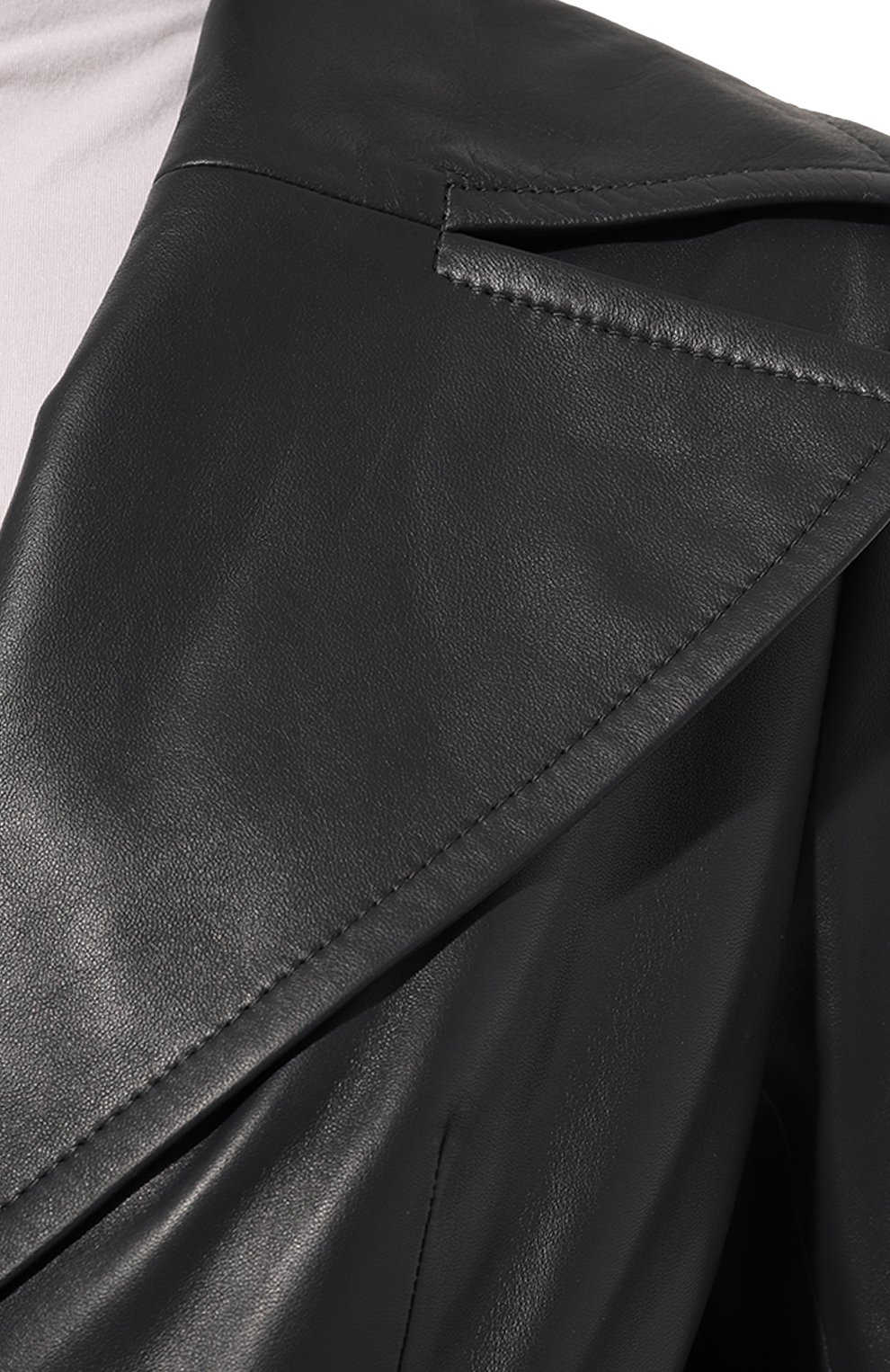 Кожаный плащ YANINA темно-серого цвета по цене 496280 руб., арт. T-2719, фото 5 Кожаный плащ YANINA, арт. T-2719, фото 5