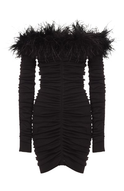 Женское платье с отделкой перьями SELF-PORTRAIT, арт. RS26011SB