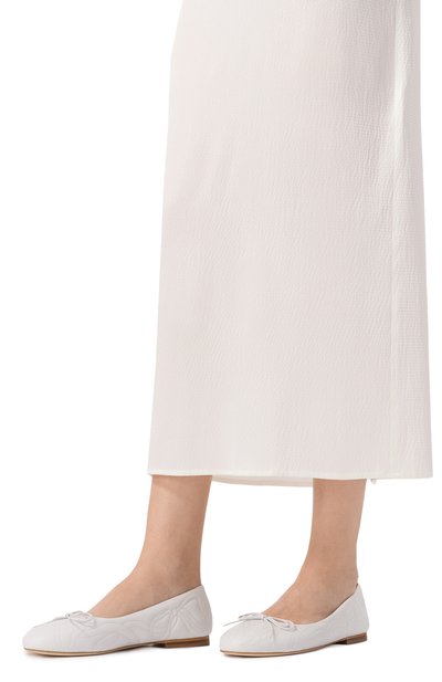 Кожаные балетки matelasse MACH & MACH, арт. SS25-S0926-10-NAP-WHT, фото 3