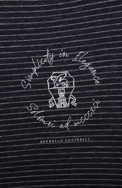 Льняная футболка BRUNELLO CUCINELLI, арт. BTS43T144B, фото 3