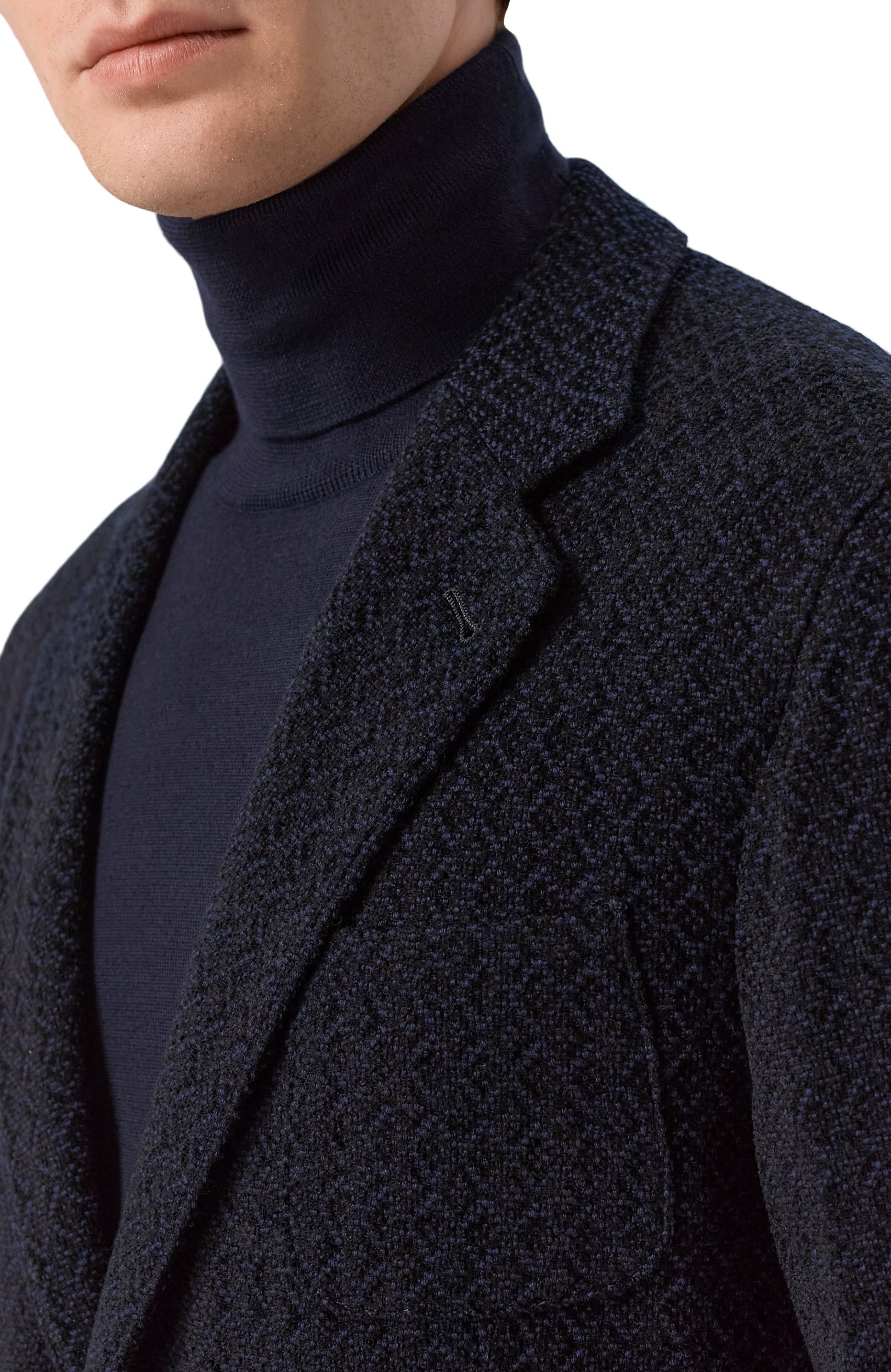 Пиджак из шерсти и вискозы GIORGIO ARMANI темно-синего цвета по цене 354000 руб., арт. GM000140/TE23904, фото 5 Пиджак из шерсти и вискозы GIORGIO ARMANI, арт. GM000140/TE23904, фото 5