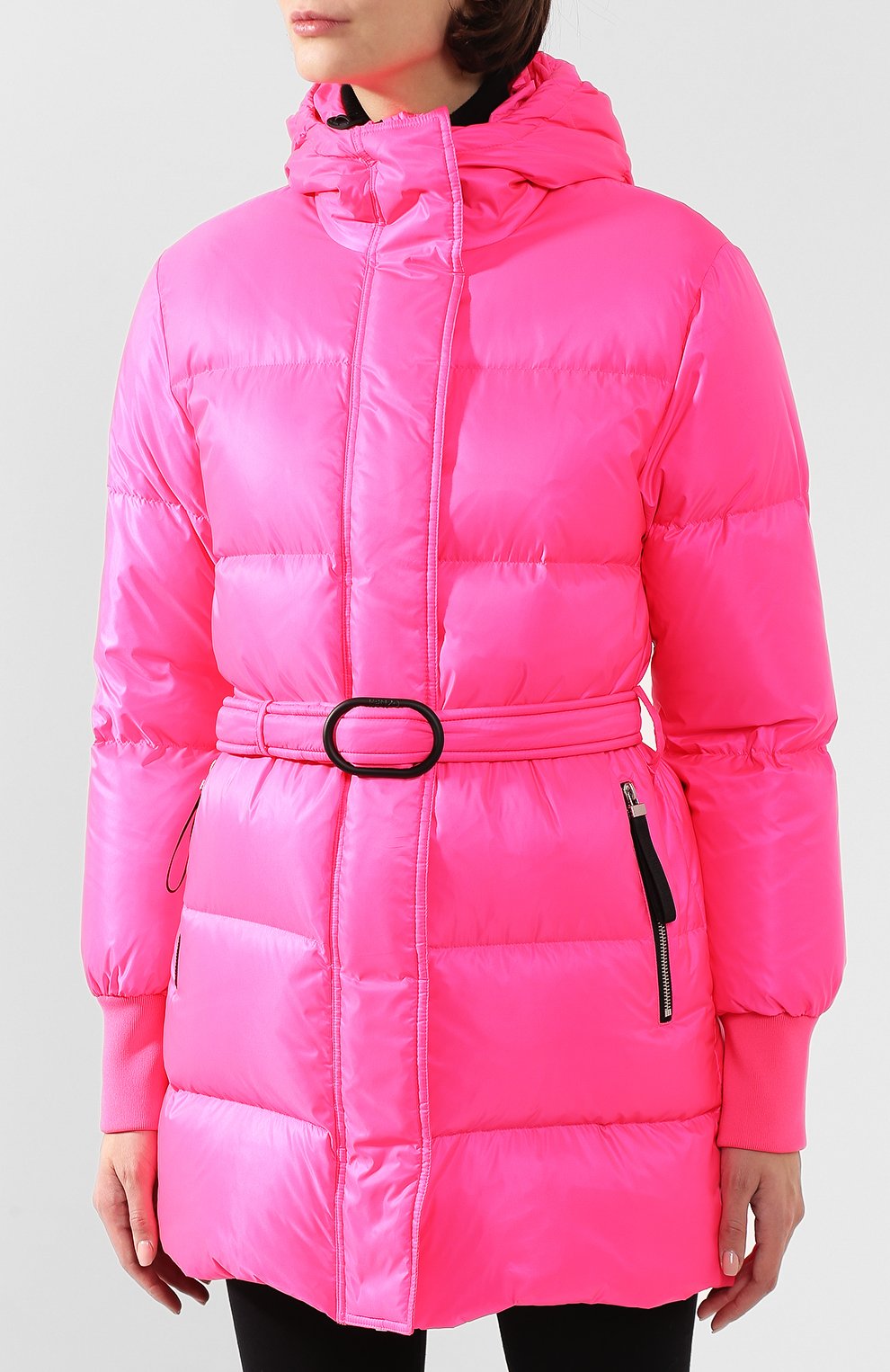 Пуховик с поясом KENZO фуксия цвета по цене 48850 руб., арт. F9620U046565, фото 3 Пуховик с поясом KENZO, арт. F9620U046565, фото 3