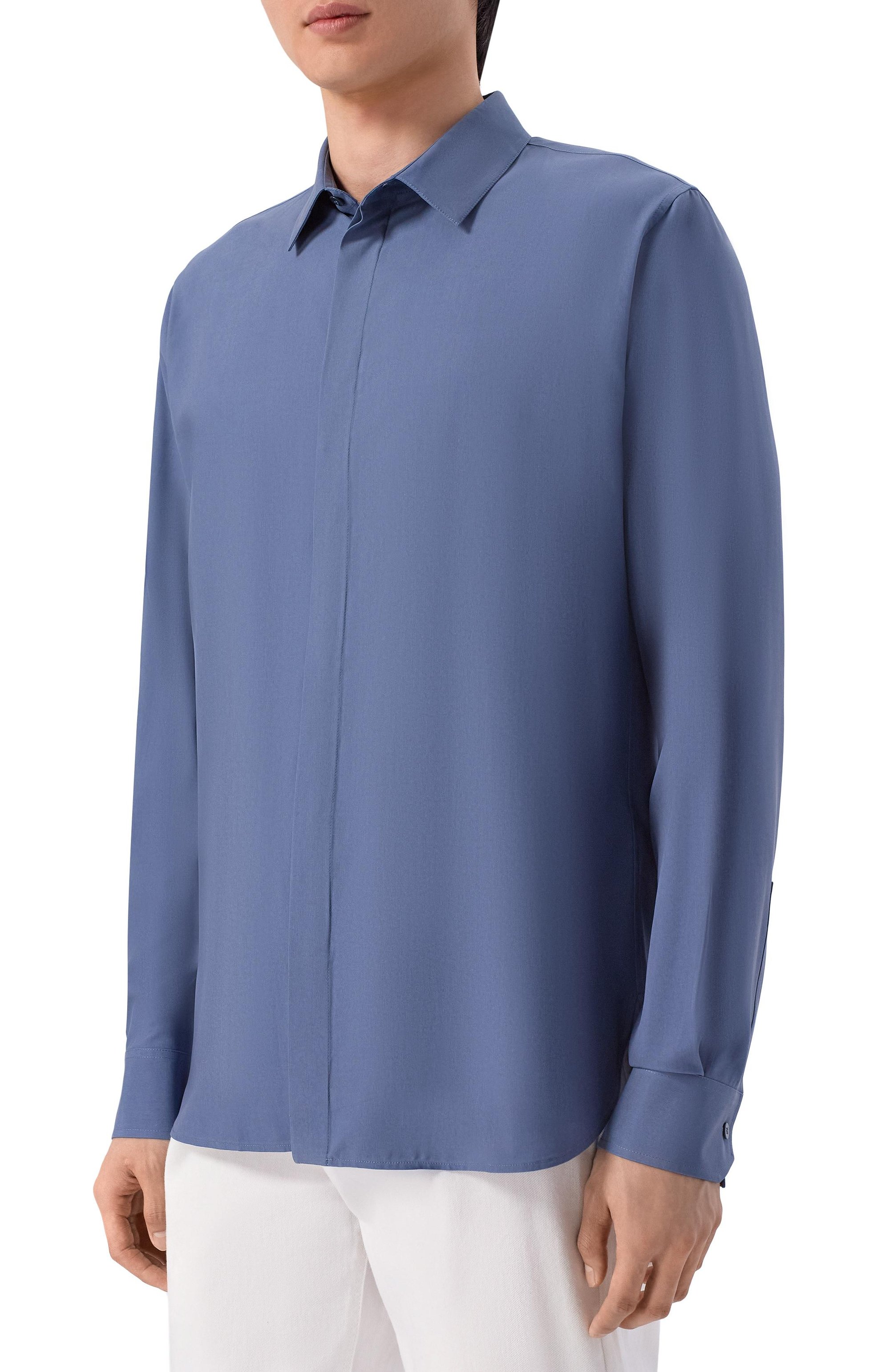 Шелковая рубашка MVST, арт. M26.2PM.B009/F121 SILK P0PELINE, фото 3