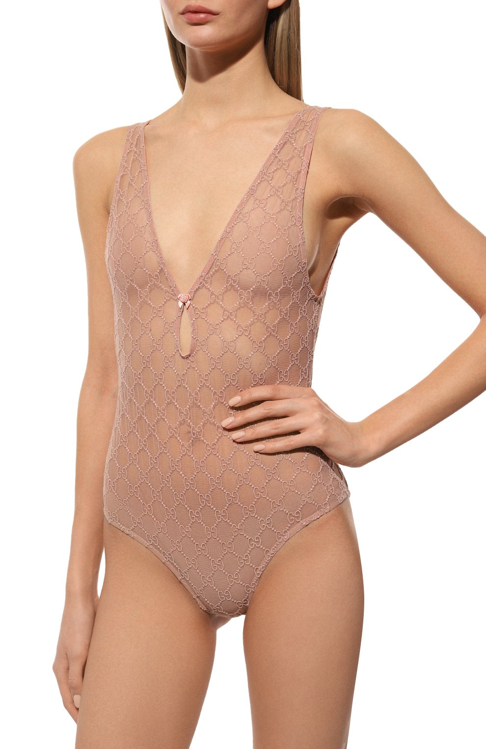 Боди GUCCI розового цвета по цене 99360 руб., арт. 624769 XJBVY, фото 2 Боди GUCCI, арт. 624769 XJBVY, фото 2