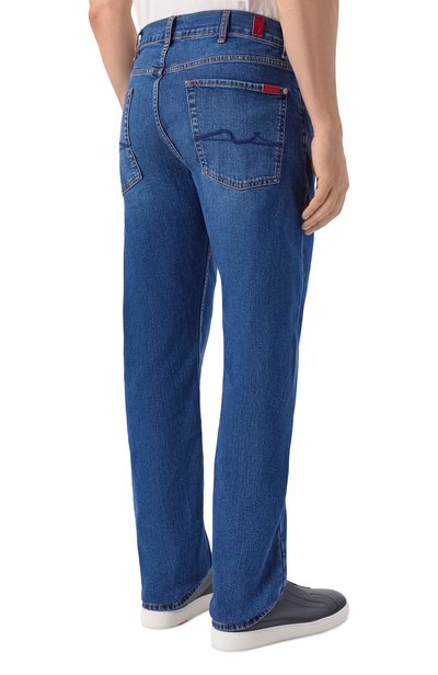 Джинсы straight 7 FOR ALL MANKIND синего цвета по цене 32950 руб., арт. 7TE70F25-3M5, фото 4 Джинсы straight 7 FOR ALL MANKIND, арт. 7TE70F25-3M5, фото 4