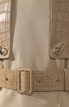Хлопковый тренч с кожаной отделкой BURBERRY, арт. 4548564, фото 1