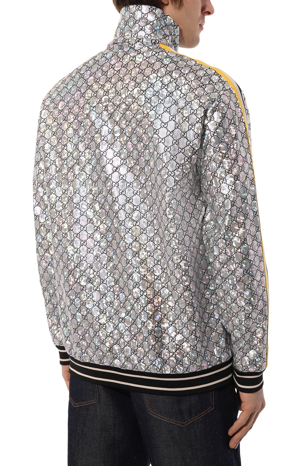 Бомбер GUCCI серебряного цвета по цене 230400 руб., арт. 546898 XJADL, фото 4 Бомбер GUCCI, арт. 546898 XJADL, фото 4