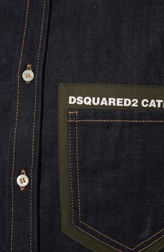 Мужская джинсовая куртка DSQUARED2 темно-синего цвета, арт. S74DM0814/S41794 | Фото 5 (Рукава: Длинные; Кросс-КТ: Деним; Материал сплава: Проставлено; Материал внешний: Хлопок, Деним; Драгоценные камни: Проставлено; Длина (верхняя одежда): Короткие; Стили: Кэжуэл)