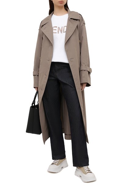 Хлопковый свитшот FENDI белого цвета по цене 94550 руб., арт. FS7248 AFLC, фото 2 Хлопковый свитшот FENDI, арт. FS7248 AFLC, фото 2