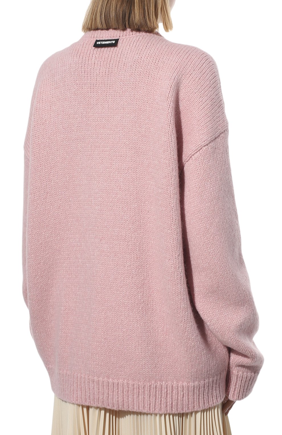 Кардиган VETEMENTS светло-розового цвета по цене 157000 руб., арт. UE52KN550P 2901/W, фото 4 Кардиган VETEMENTS, арт. UE52KN550P 2901/W, фото 4