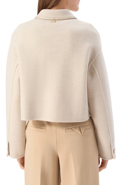 Жакет из кашемира и шерсти AGNONA кремового цвета по цене 467000 руб., арт. TF1007E/MD709E, фото 4 Жакет из кашемира и шерсти AGNONA, арт. TF1007E/MD709E, фото 4