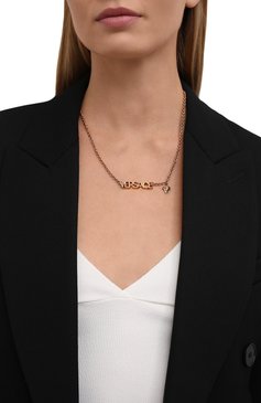 Женское колье VERSACE золотого цвета, арт. 1002579/1A00620 | Фото 2 (Региональные ограничения белый список (Axapta Mercury): Не проставлено; Нос: Не проставлено; Материал: Металл)