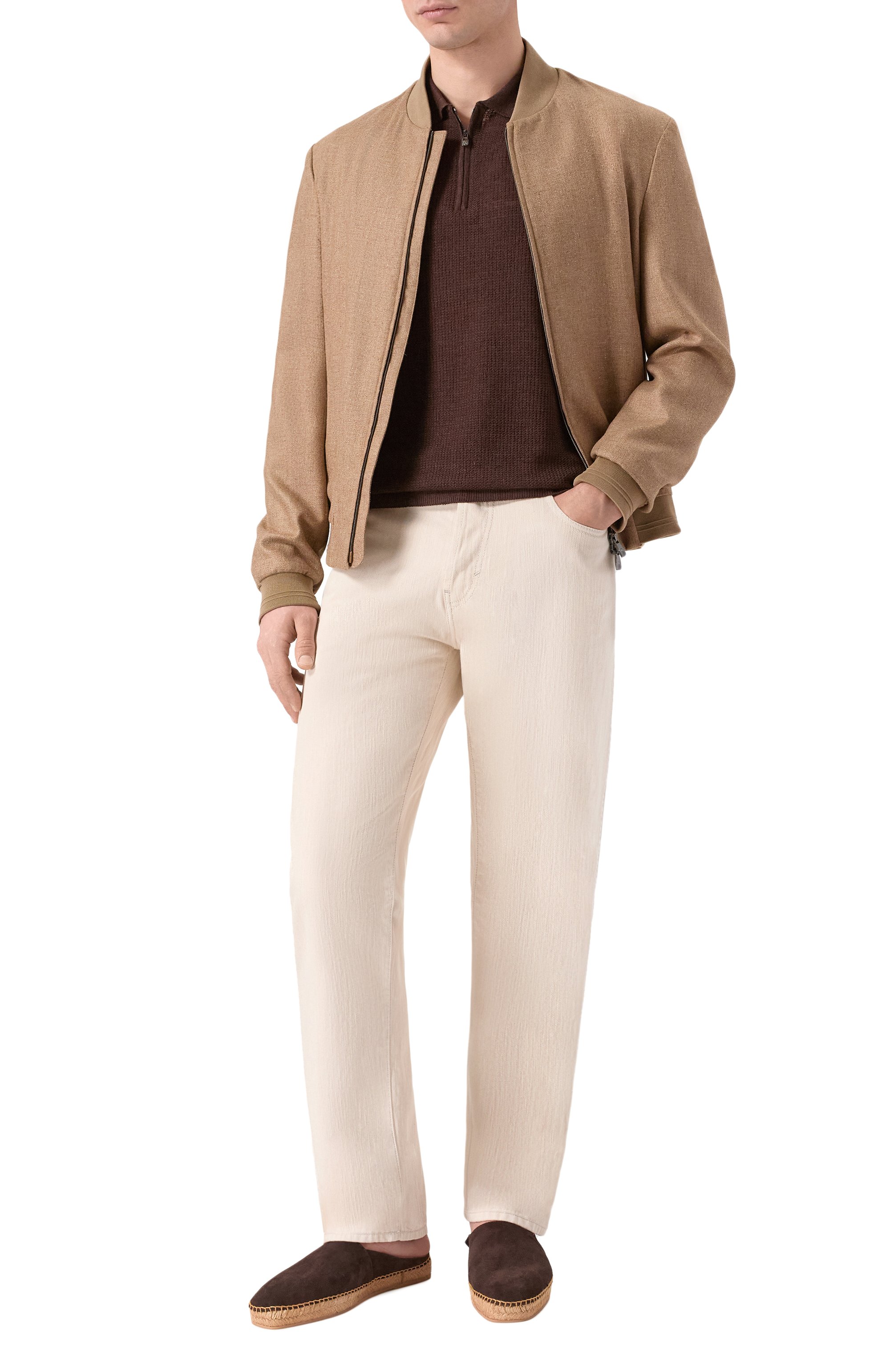 Поло изо льна и шелка CORNELIANI, арт. 27M566/2725134, фото 2