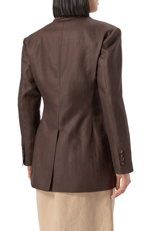 Льняной жакет Brunello Cucinelli ML1427261 Коричневый  ML1427261 Фото 4