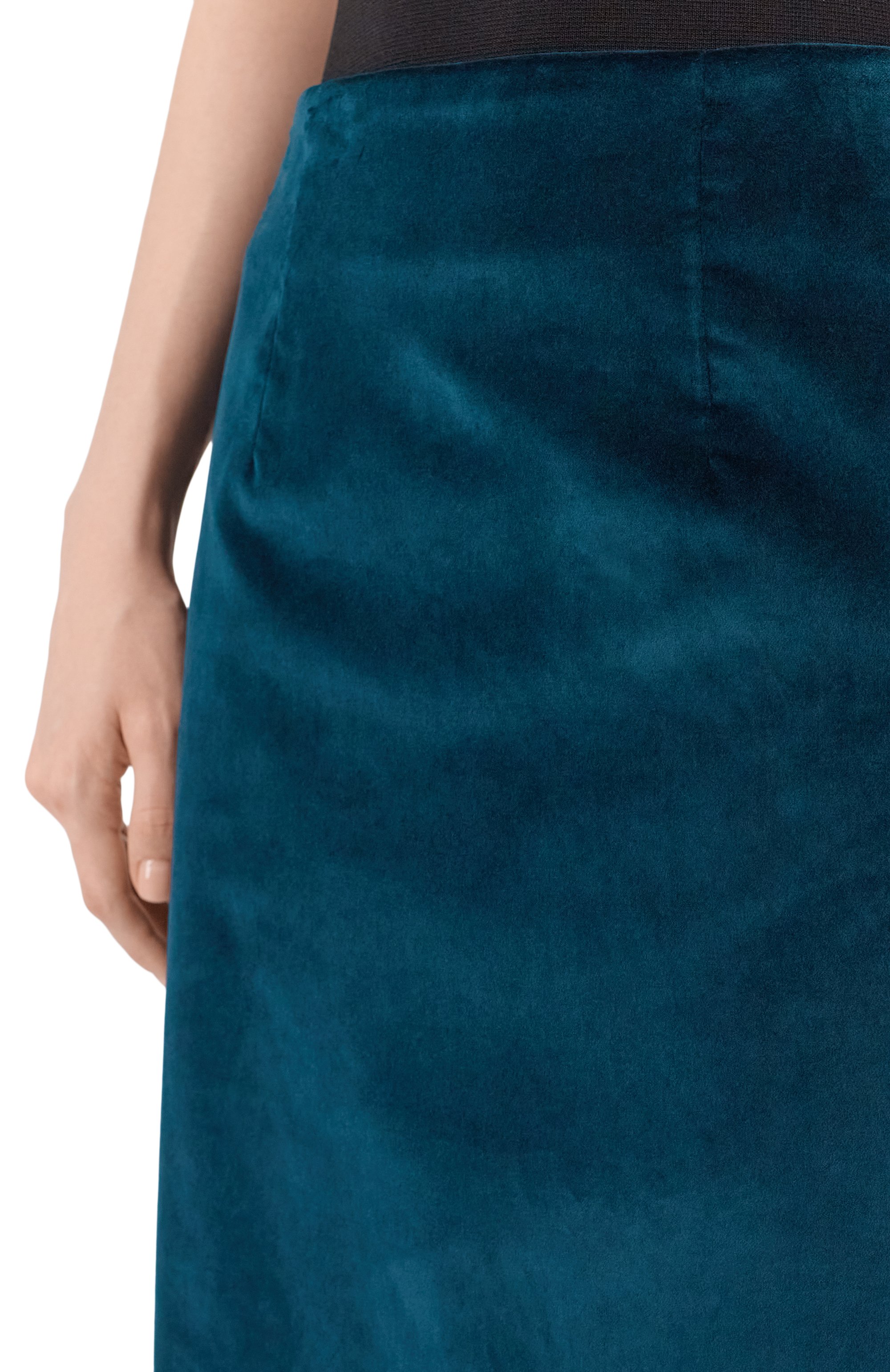 Бархатная юбка LORENA ANTONIAZZI бирюзового цвета по цене 79950 руб., арт. G051A/9577, фото 5 Бархатная юбка LORENA ANTONIAZZI, арт. G051A/9577, фото 5