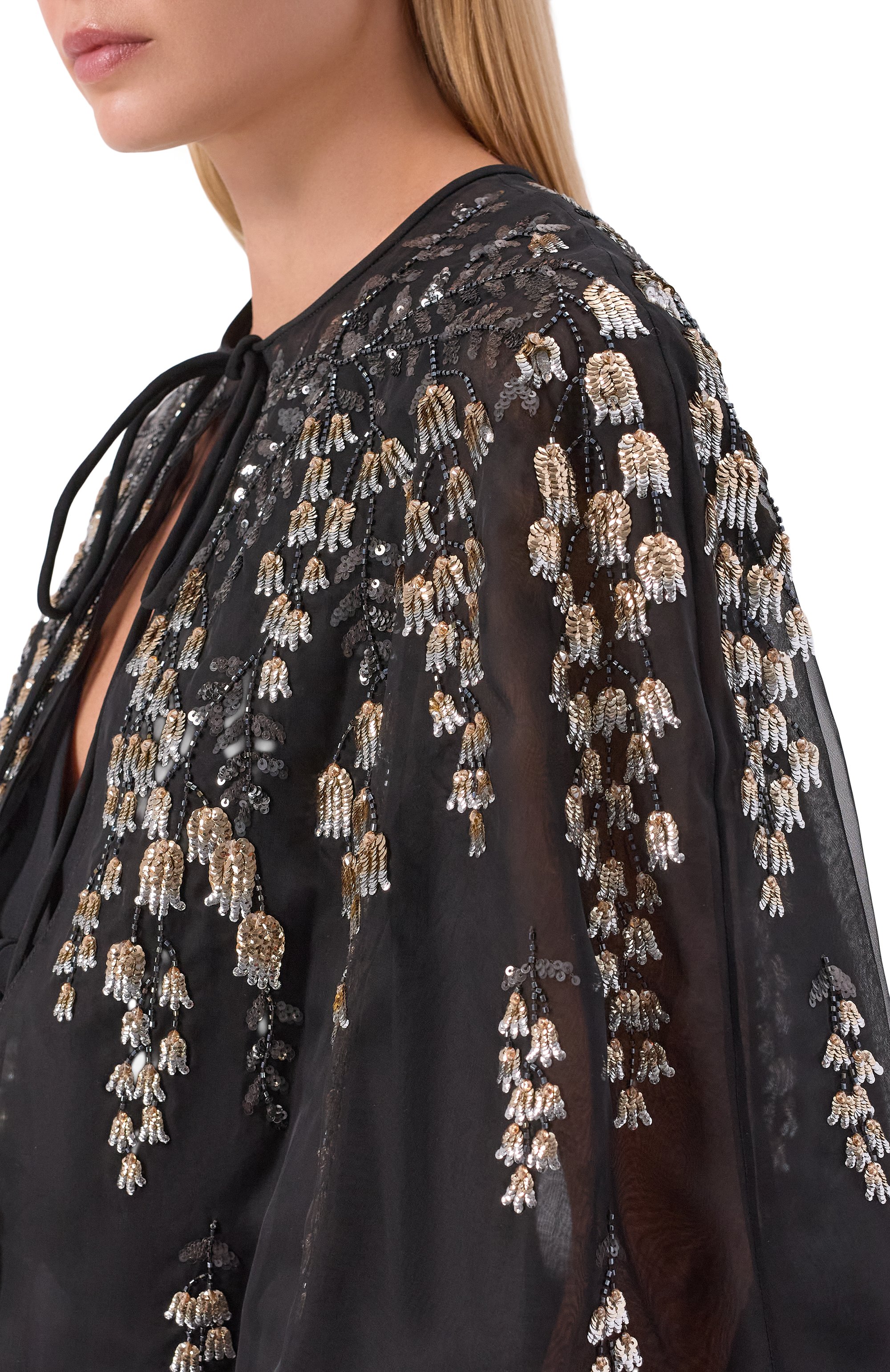 Шелковая накидка VALENTINO, арт. 8B3CG4N6/1C8, фото 5