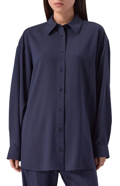 Рубашка из вискозы и шерсти TOTEME, арт. 254-WRT0480-FB0016, фото 3