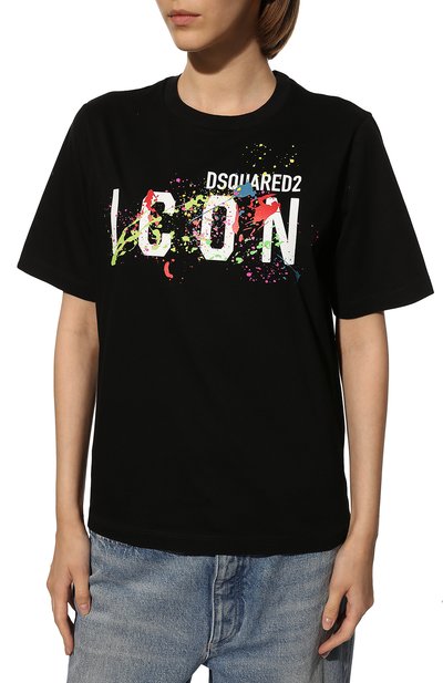 Хлопковая футболка DSQUARED2, арт. S80GC0040/S23009, фото 3