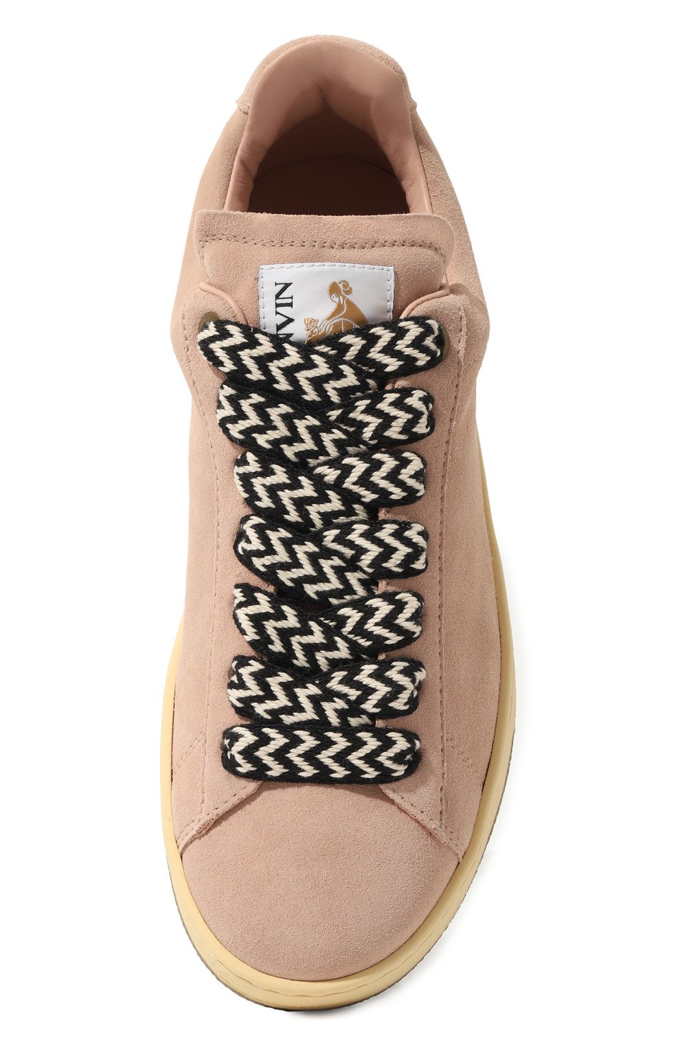 Замшевые кеды curb lite LANVIN светло-розового цвета по цене 54350 руб., арт. FM-SKDK0B-VESU, фото 6 Замшевые кеды curb lite LANVIN, арт. FM-SKDK0B-VESU, фото 6