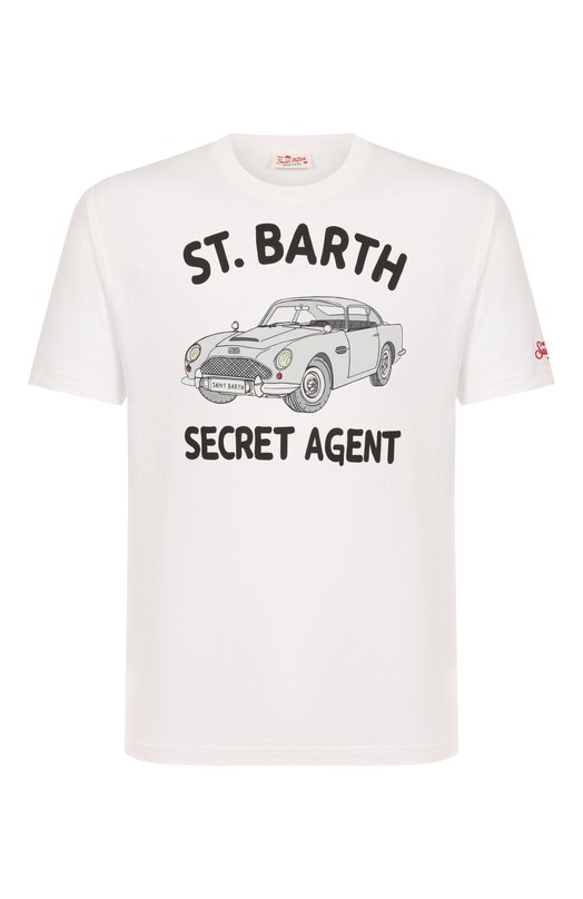 Хлопковая футболка MC2 Saint Barth STBM TSHIRT MAN/04730H Белый STBM TSHIRT MAN/04730H