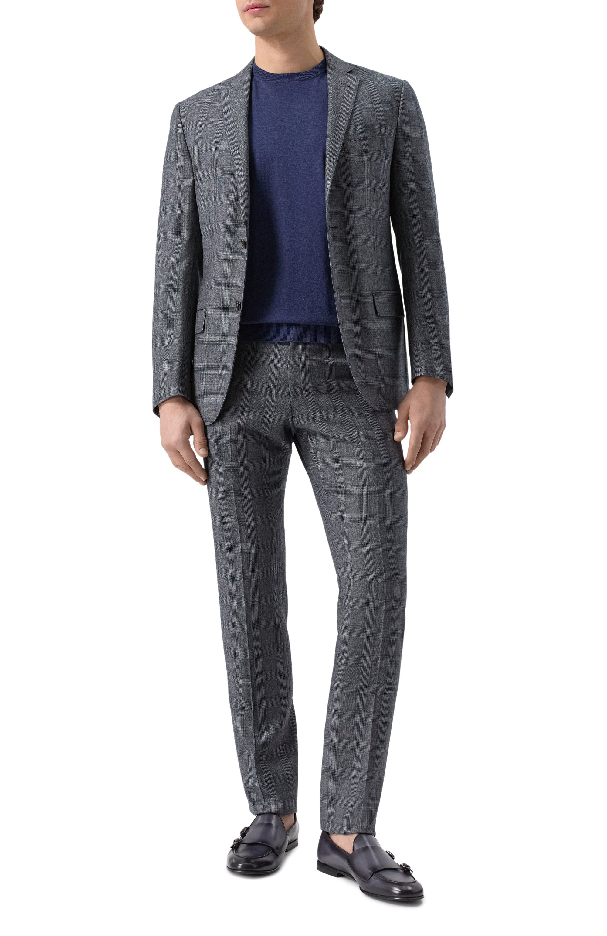 Хлопковый джемпер GRAN SASSO темно-синего цвета по цене 26050 руб., арт. 43154/20731, фото 2 Хлопковый джемпер GRAN SASSO, арт. 43154/20731, фото 2