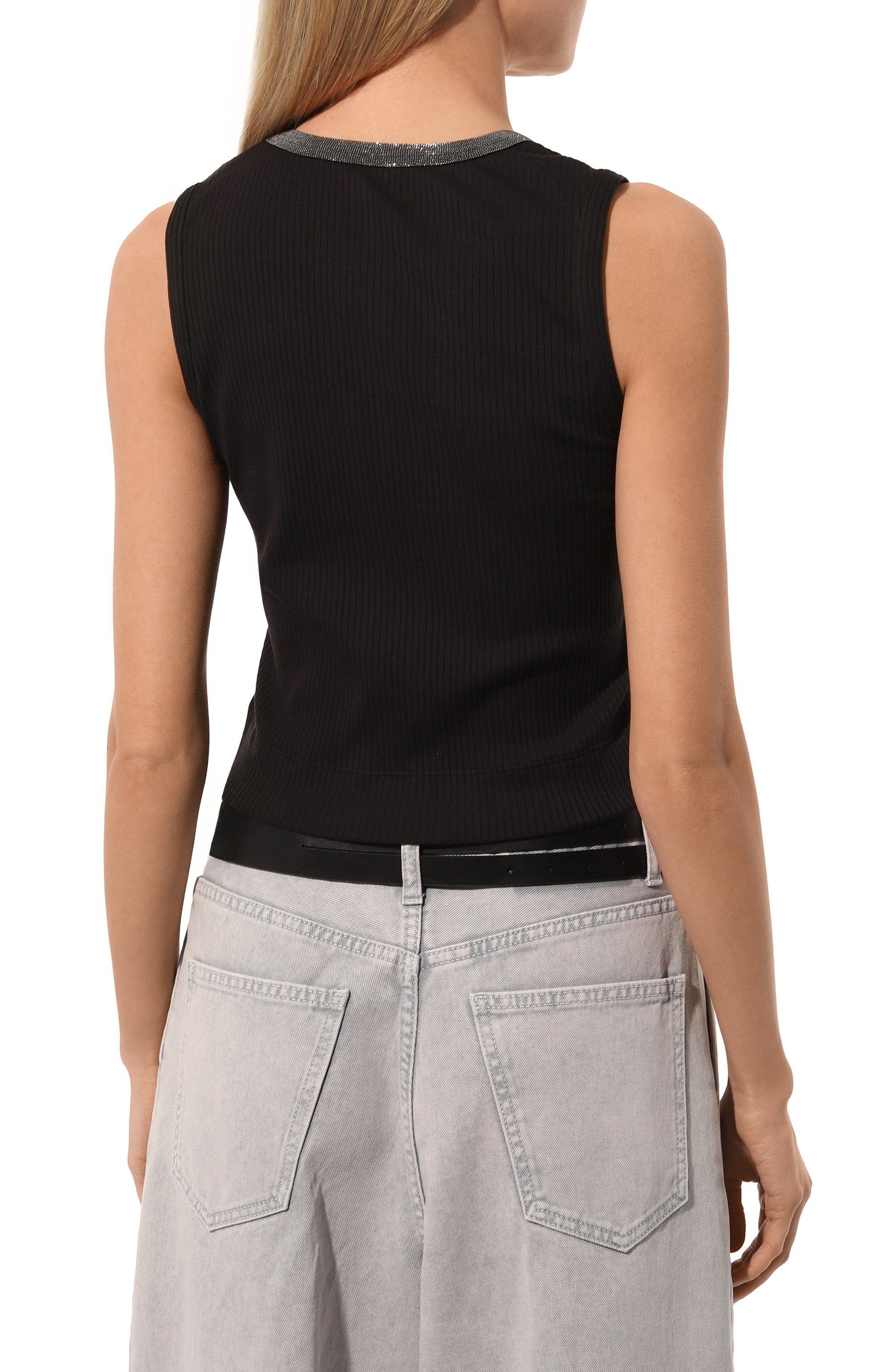 Хлопковый топ BRUNELLO CUCINELLI, арт. ML171B1090, фото 4