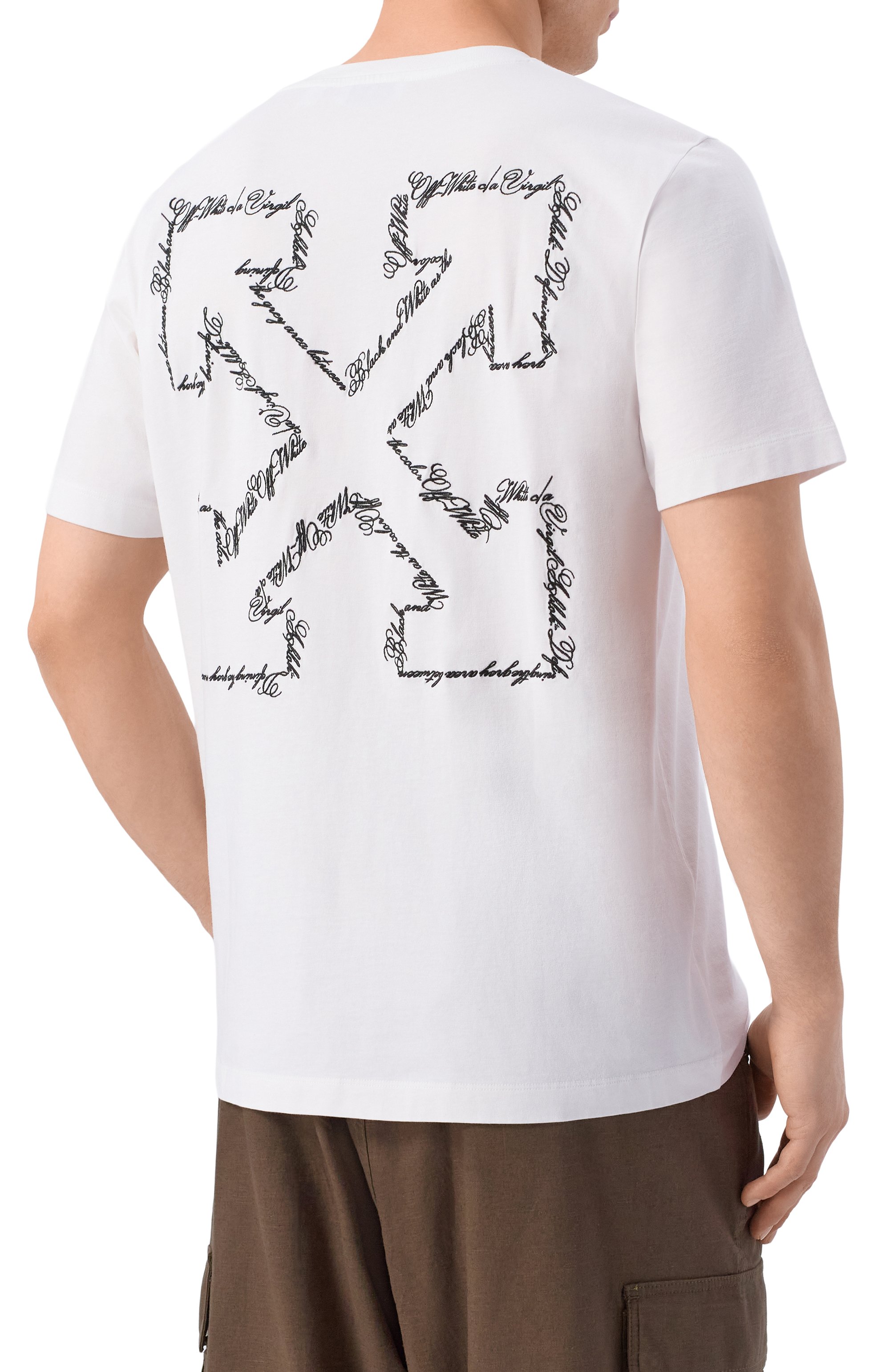 Хлопковая футболка OFF-WHITE, арт. 0MAA027S26JER002, фото 4