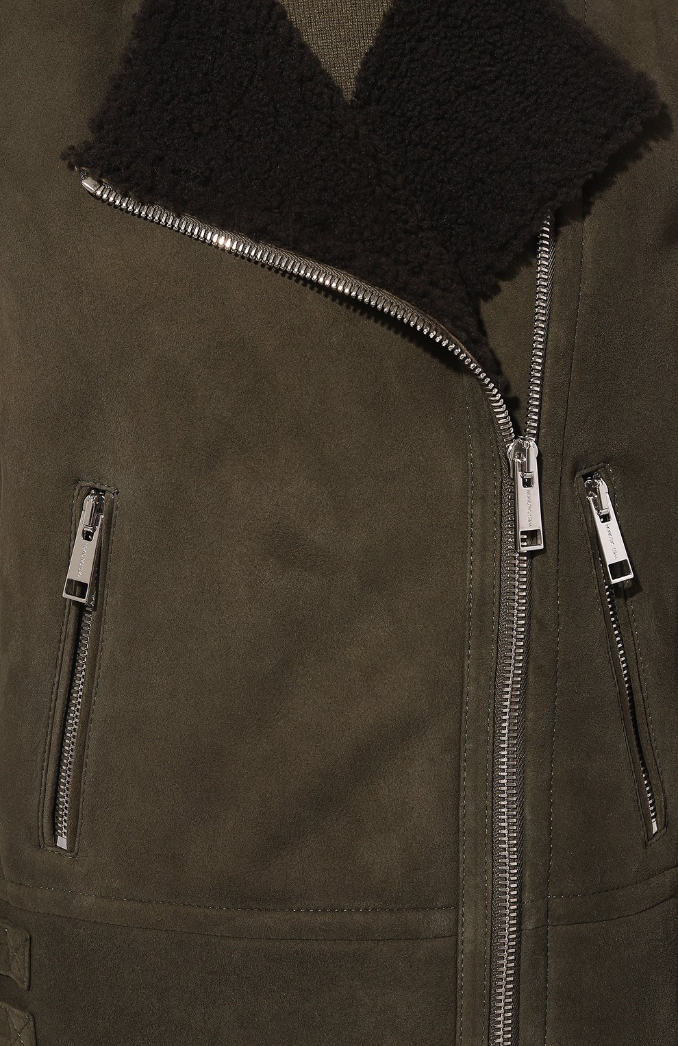 Дубленка из овчины YVES SALOMON хаки цвета по цене 239500 руб., арт. 25WYV60255MSCP, фото 5 Дубленка из овчины YVES SALOMON, арт. 25WYV60255MSCP, фото 5