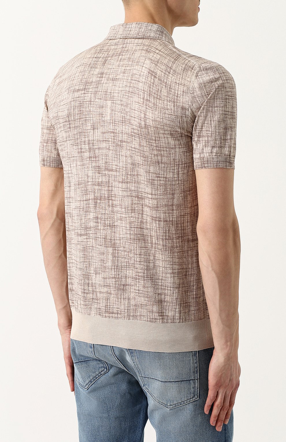 Поло с короткими рукавами из смеси шелка и хлопка BRIONI, арт. UMR40L/P7K22, фото 4