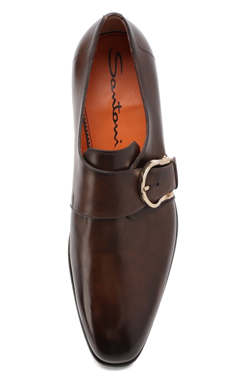 Кожаные монки SANTONI темно-коричневого цвета по цене 95400 руб., арт. MCLE16286BD1IVVDU35, фото 5 Кожаные монки SANTONI, арт. MCLE16286BD1IVVDU35, фото 5