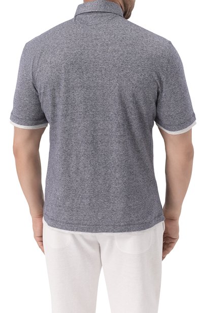 Поло изо льна и хлопка BRUNELLO CUCINELLI, арт. MW8353966, фото 4