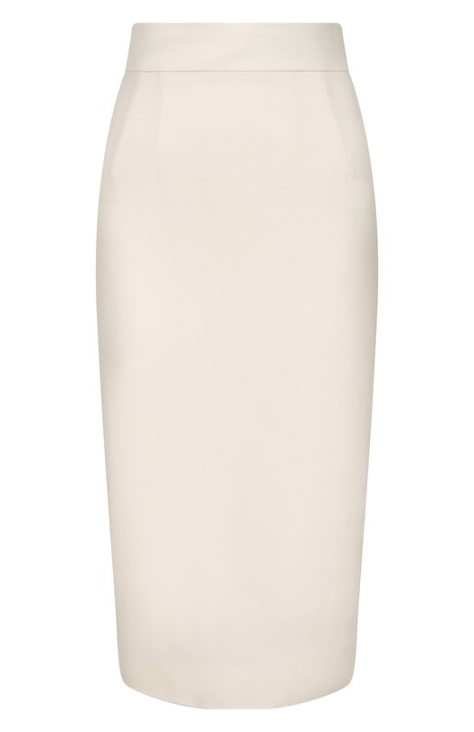 Шерстяная юбка Dolce & Gabbana F4CJGT/FUBGC Кремовый F4CJGT/FUBGC
