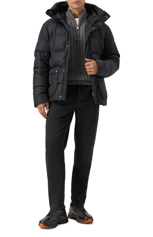 Кожаные кроссовки Bounce Santoni MBBG22070NEAP0IL Чёрный  MBBG22070NEAP0IL Фото 2